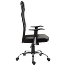 Vinsetto High Back Mesh Office Chair, PU Leather-Black