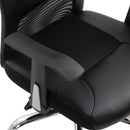 Vinsetto High Back Mesh Office Chair, PU Leather-Black