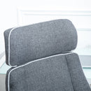 Vinsetto Desk Rocking Chair for Office Executive Adjustable High Back on Wheels Grey