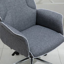 Vinsetto Desk Rocking Chair for Office Executive Adjustable High Back on Wheels Grey