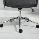 Vinsetto Desk Rocking Chair for Office Executive Adjustable High Back on Wheels Grey