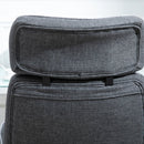 Vinsetto Desk Rocking Chair for Office Executive Adjustable High Back on Wheels Grey