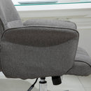 Vinsetto Rocking Office Chair w/ Arm Rest on Wheels Adjustable Height Light Grey