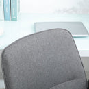 Vinsetto Rocking Office Chair w/ Arm Rest on Wheels Adjustable Height Light Grey