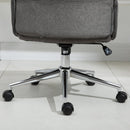 Vinsetto Rocking Office Chair w/ Arm Rest on Wheels Adjustable Height Light Grey