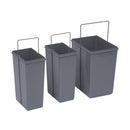 HOMCOM Kitchen Recycling Pull Out Waste Bin 40L - Grey