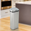 HOMCOM 50L Motion Sensor ABS Rubbish Bin Silver/Black