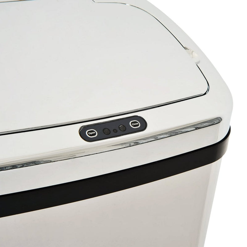 HOMCOM 50L Motion Sensor ABS Rubbish Bin Silver/Black