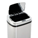 HOMCOM 50L Motion Sensor ABS Rubbish Bin Silver/Black