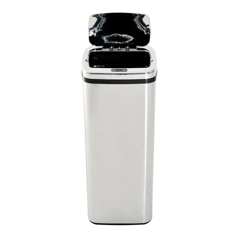 HOMCOM 50L Motion Sensor ABS Rubbish Bin Silver/Black