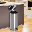 HOMCOM 30L Pedal Bin, 29.2 cm-Black/Silver