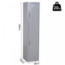 Vinsetto Storage Cabinet, 180H cm-Grey
