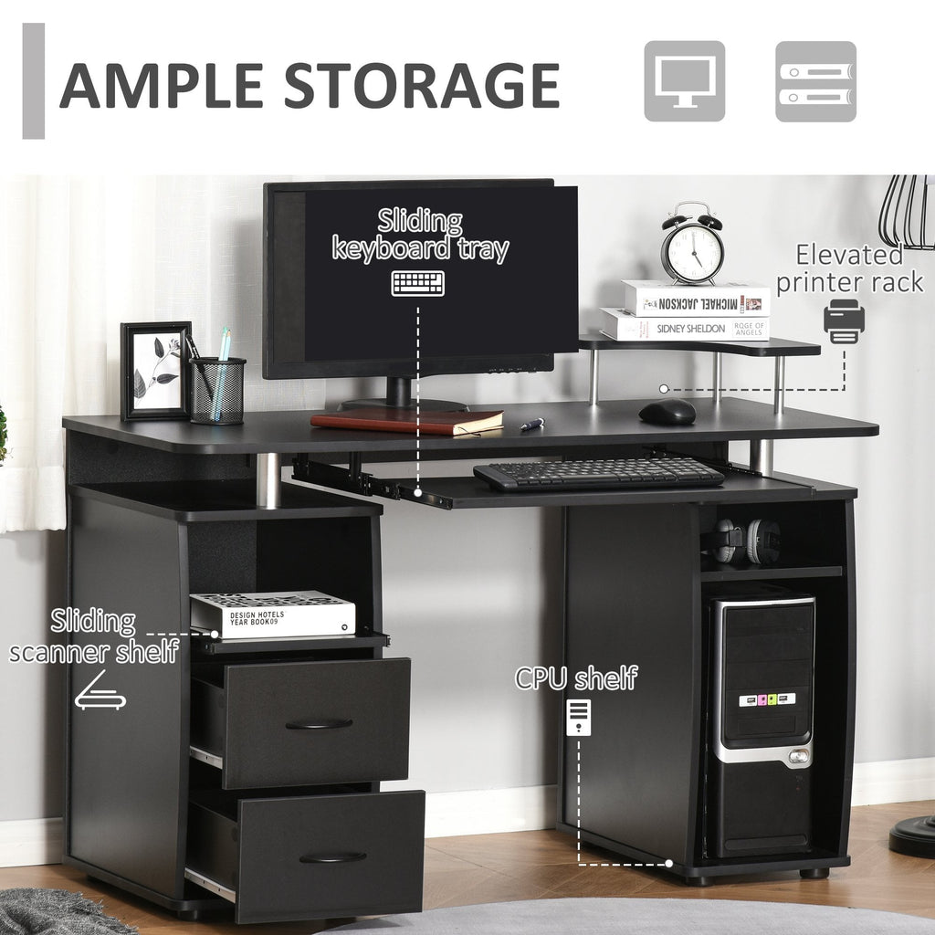 120L x 55W x 85H cm Computer Desk Office PC Table Workstation with Key