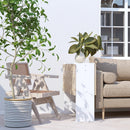 Drop Leaf Table Particle Board Wooden Folding Dining Writing Computer Desk Workstation - Oak White