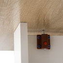 Drop Leaf Table Particle Board Wooden Folding Dining Writing Computer Desk Workstation - Oak White