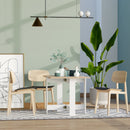 Drop Leaf Table Particle Board Wooden Folding Dining Writing Computer Desk Workstation - Oak White