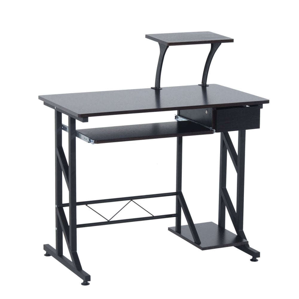 Compact Computer Desk Sliding Keyboard Tray Drawer Host Box Shelf Home