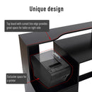 Wooden Computer Desk PC Table Modern Home Office Writing Workstation Furniture Printer Shelf Rack W/ Storage Drawer & Shelves (Black) Executive