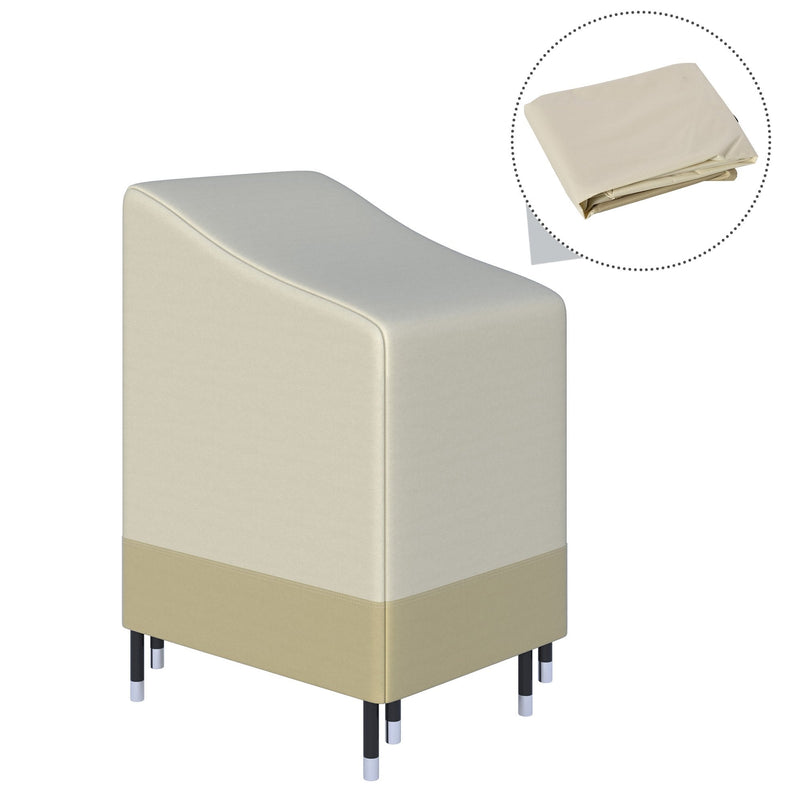 Outsunny Waterproof Garden Wicker Chairs Cover Patio Rattan Seat Protector 600D Oxford Cloth L70*W90*H115cm