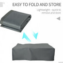 Outsunny Outdoor & Garden Furniture Rectangular Dining Set Cover Water UV Resistant Protection Oxford Fabric - Grey