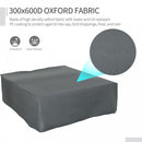 Outsunny Outdoor & Garden Furniture Rectangular Dining Set Cover Water UV Resistant Protection Oxford Fabric - Grey