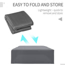 Outsunny Outdoor & Garden Furniture Rectangular Cover Water UV Resistant Protection Oxford Fabric - Grey