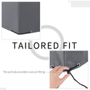 Outsunny Outdoor & Garden Furniture Rectangular Cover Water UV Resistant Protection Oxford Fabric - Grey