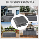 Outsunny Outdoor & Garden Furniture Rectangular Cover Water UV Resistant Protection Oxford Fabric - Grey