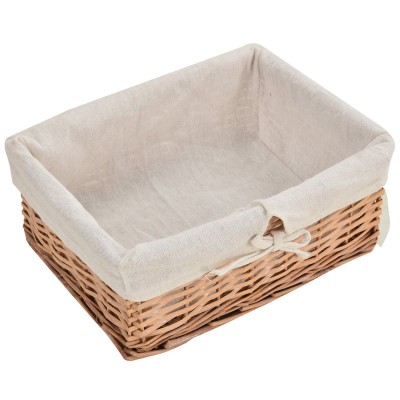 Wicker 3-Tier Storage Basket Shelf Brown