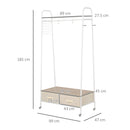 Clothes Rack Stand W/ 2 Drawers and Wheels