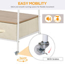 Clothes Rack Stand W/ 2 Drawers and Wheels