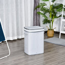 70L Flip Lid Bamboo Laundry Basket Grey