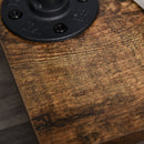 Industrial Pipe Clothing Rack on Wheels, Rolling Garment Rack with Storage Shelf Hooks for Hanging Coat, Rustic Brown and Black Rack, Clothes Organizer Wheels Clothes