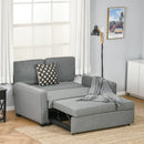 2 Seater Sofa Bed Click Clack Couch Sleeper Settee for Living Room & Bedroom, Grey Modern Settee