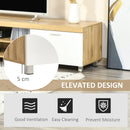 Modern TV Unit, TV Cabinet For TVs Up To 90 Inches,  Entertainment Center With Drawer Shelf For Living Room, Bedroom, Oak And White Unit 90"" W/ Room