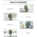 Outsunny Artificial Ficus Silk Tree With Nursery Pot, Decorative Fake Plant, For Indoor Outdoor Decor, 160cm In Pot