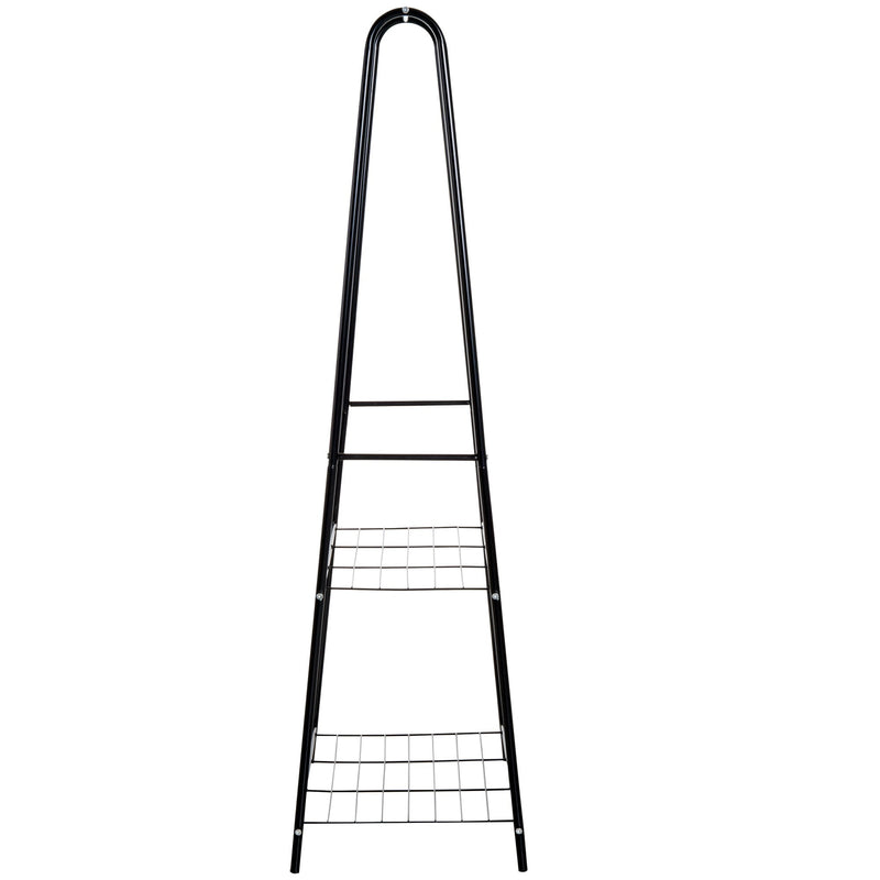 Clothes Rack, 2-Tier, A Shaped, Steel-Black