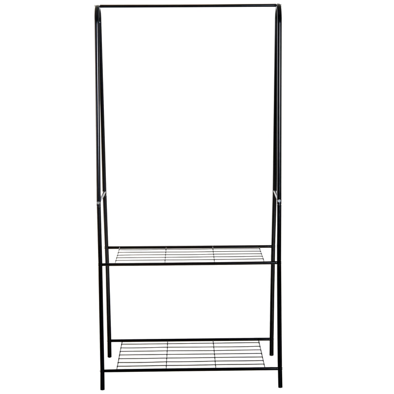 Clothes Rack, 2-Tier, A Shaped, Steel-Black