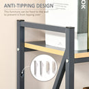 Industrial 4-Tier Bookcase Storage Organizer, Display Rack Open Floor Standing Shelving Unit with Metal Frame for Home Office Study, Blue Organizer