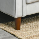 Upholstered Sofa bed Reversible Sectional Sofa Set Velvet-Touch Sleeper Futon with Footstool, Light Grey Modern