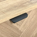 Double Door TV Cabinet Stand with Adjustable Storage Shelves Entertainment Unit Center Home Furniture, for Living Room Bedroom, Natural Shelves