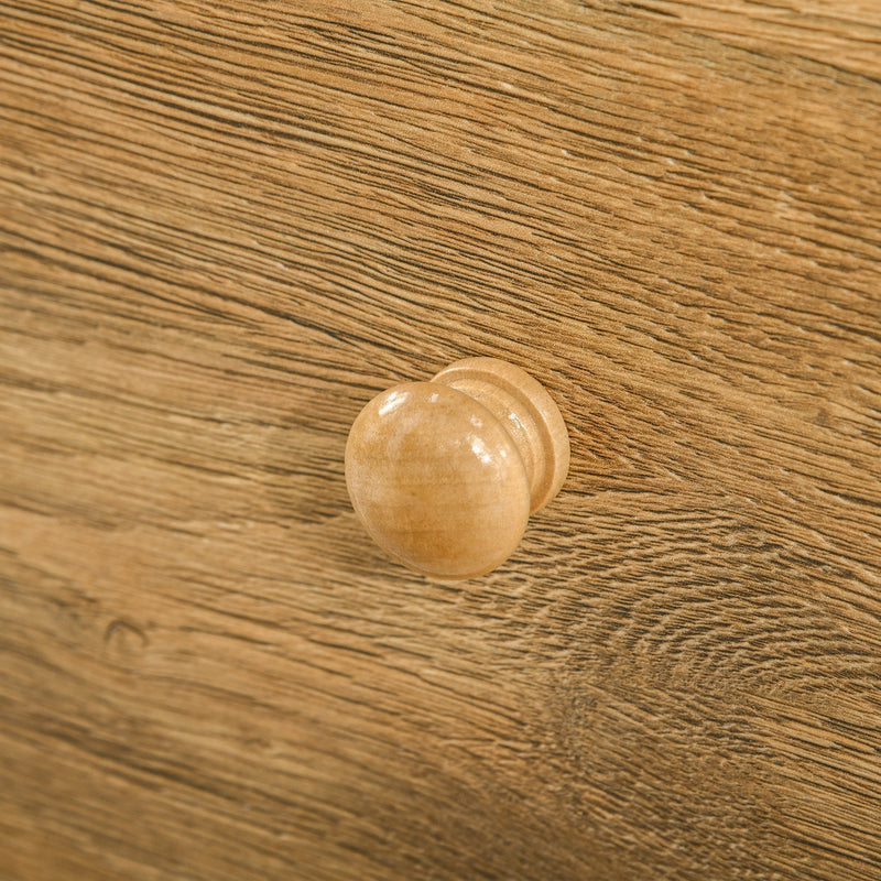 Coffee Table for Living Room, Office, Study Room, Reception Room, w/ 4 Storage Drawers, Sofa Table, Graceful Functional Table, Natural Wood TV