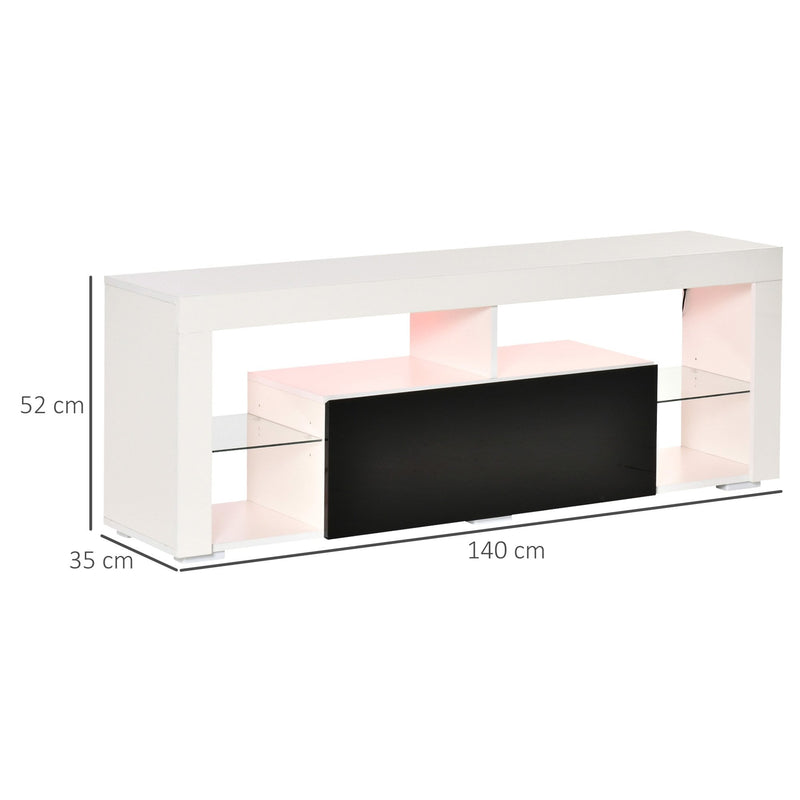 HOMCOM Tv Stand - Black & White