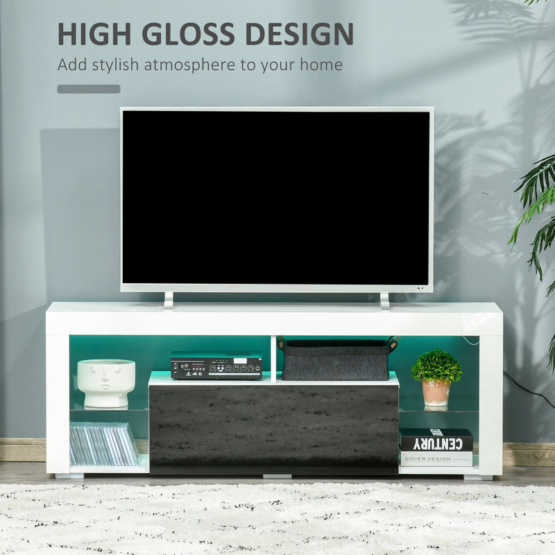 HOMCOM Tv Stand - Black & White