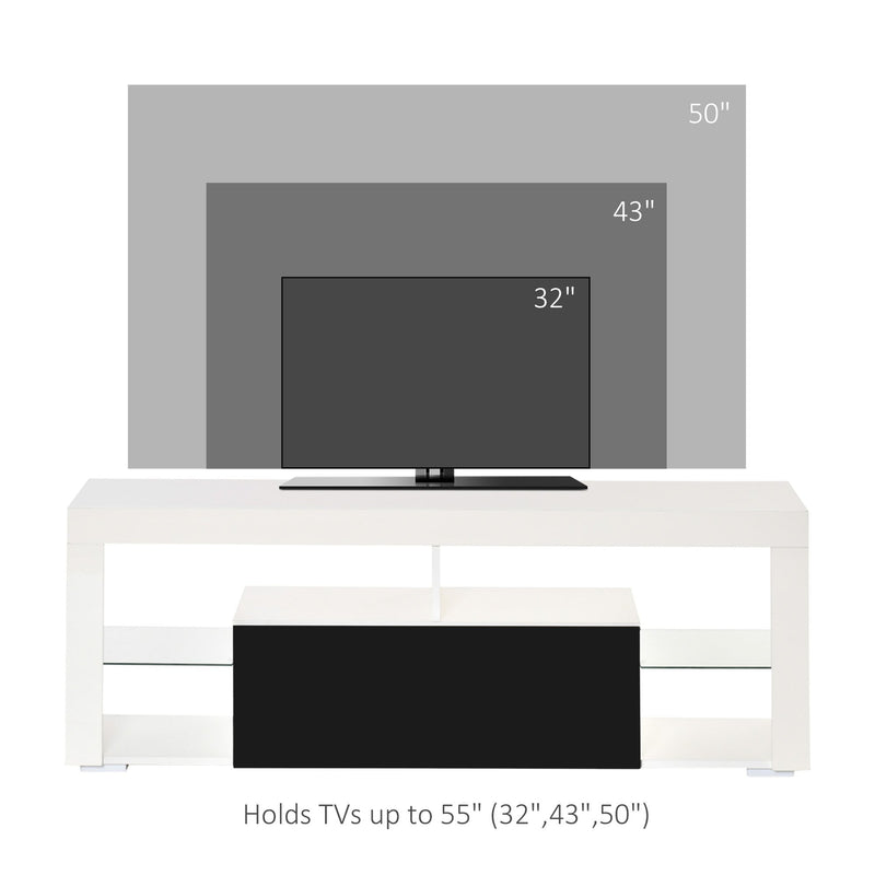 HOMCOM Tv Stand - Black & White