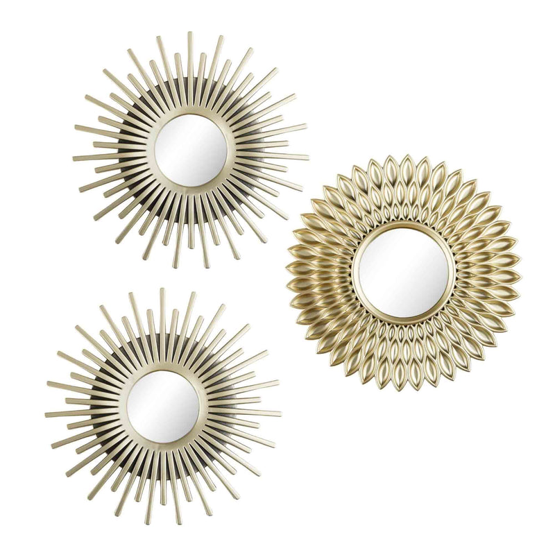 Lewis's Starburst Vanity Mirrors Set of 3 - Champagne