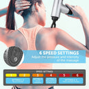 Carmen Massage Cordless Deep Tissue Massager with Carry Case Silver