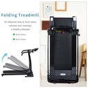 Folding Electric Motorized Treadmill Fitness Machine W/LCD Display-Black