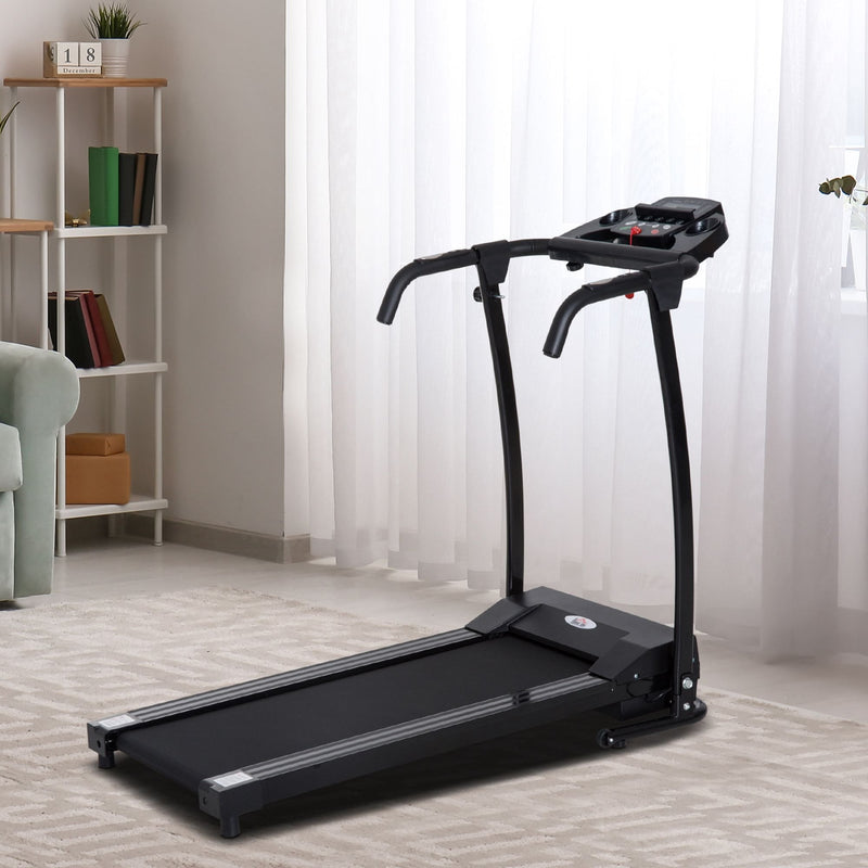 Folding Electric Motorized Treadmill Fitness Machine W/LCD Display-Black