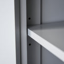 Freestanding Kitchen Storage Cabinet w/ 2 Drawers 2 Cupboards Adjustable Shelves Anti-Tilt Safety Elegant Traditional Design, 183H x 76.2W x 40.2Dcm, Grey